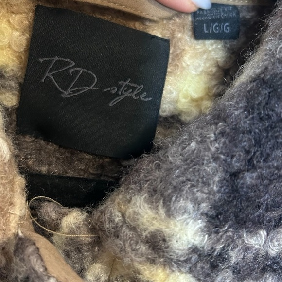 RD Zoe Plaid Boucle Short Shacket- Size Large - Picture 10 of 14